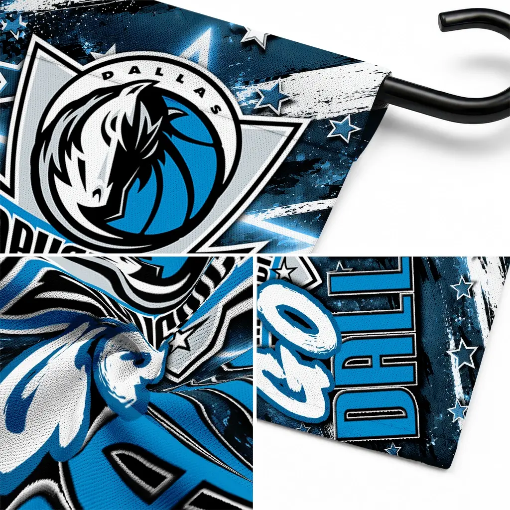 Dallas Mavericks Garden Flag Personalized Glowing Star Blue Latest Model Dallas Mavericks Garden Flag Personalized Glowing Star Blue Latest Model
