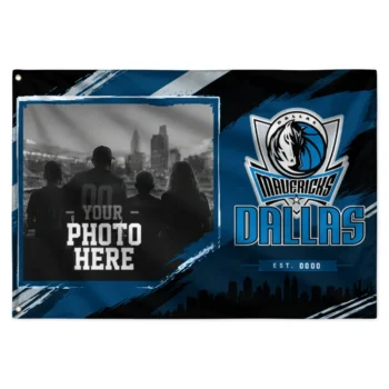 Dallas Mavericks House Flag Custom Framed Photo Blue Black Best Selling