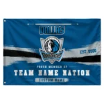 Dallas Mavericks House Flag Customized Brushed Streaks Blue Best Selling