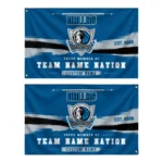 Dallas Mavericks House Flag Customized Brushed Streaks Blue Best Selling