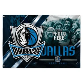 Dallas Mavericks House Flag Personalized Diagonal Stripes Blue Best Selling