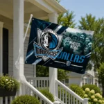 Dallas Mavericks House Flag Personalized Diagonal Stripes Blue Best Selling