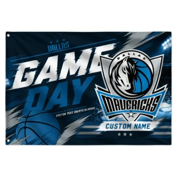 Dallas Mavericks House Flag Personalized Energy Brushstrokes Blue Best Selling