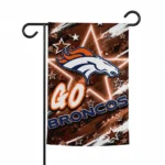 Denver Broncos Garden Flag Custom Glowing Star Orange Best Selling