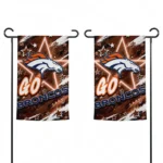 Denver Broncos Garden Flag Custom Glowing Star Orange Best Selling