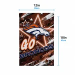 Denver Broncos Garden Flag Custom Glowing Star Orange Best Selling