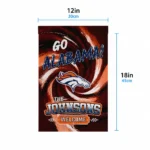 Denver Broncos Garden Flag Custom Swirl Vortex Orange Best Selling