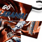 Denver Broncos Garden Flag Custom Swirl Vortex Orange Best Selling
