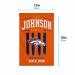 Denver Broncos Garden Flag Customized Distressed Stripes Orange Best Selling