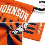 Denver Broncos Garden Flag Customized Distressed Stripes Orange Best Selling