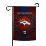Denver Broncos Garden Flag Customized Laurel Wreath Orange Best Selling