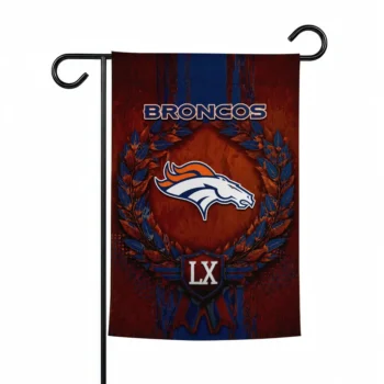 Denver Broncos Garden Flag Customized Laurel Wreath Orange Best Selling
