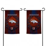 Denver Broncos Garden Flag Customized Laurel Wreath Orange Best Selling