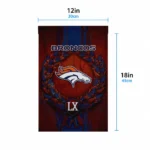 Denver Broncos Garden Flag Customized Laurel Wreath Orange Best Selling