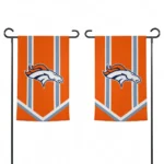 Denver Broncos Garden Flag Personalized Chevron Stripes Orange Best Selling