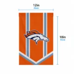 Denver Broncos Garden Flag Personalized Chevron Stripes Orange Best Selling