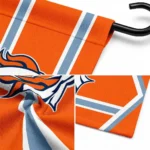Denver Broncos Garden Flag Personalized Chevron Stripes Orange Best Selling