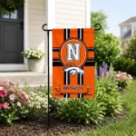 Denver Broncos Garden Flag Personalized Circle Medallion Orange Best Selling