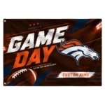 Denver Broncos House Flag Custom Action Streaks Orange Best Selling