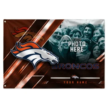 Denver Broncos House Flag Custom Diagonal Stripes Orange Best Selling