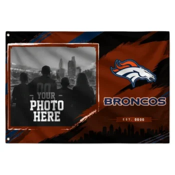 Denver Broncos House Flag Customized Framed Photo Orange Black Best Selling