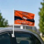 Denver Broncos House Flag Personalized Brushed Streaks Orange Best Selling