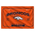 Denver Broncos House Flag Personalized Ornate Border Orange Best Selling