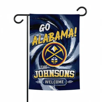 Denver Nuggets Garden Flag Custom Swirl Vortex Blue Best Selling