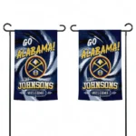 Denver Nuggets Garden Flag Custom Swirl Vortex Blue Best Selling