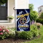 Denver Nuggets Garden Flag Custom Swirl Vortex Blue Best Selling