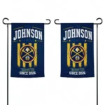 Denver Nuggets Garden Flag Customized Distressed Stripes Blue Best Selling