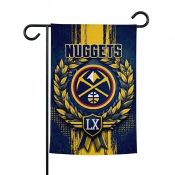 Denver Nuggets Garden Flag Customized Laurel Wreath Blue Best Selling