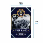Denver Nuggets Garden Flag Customized Photo Frame Blue Best Selling