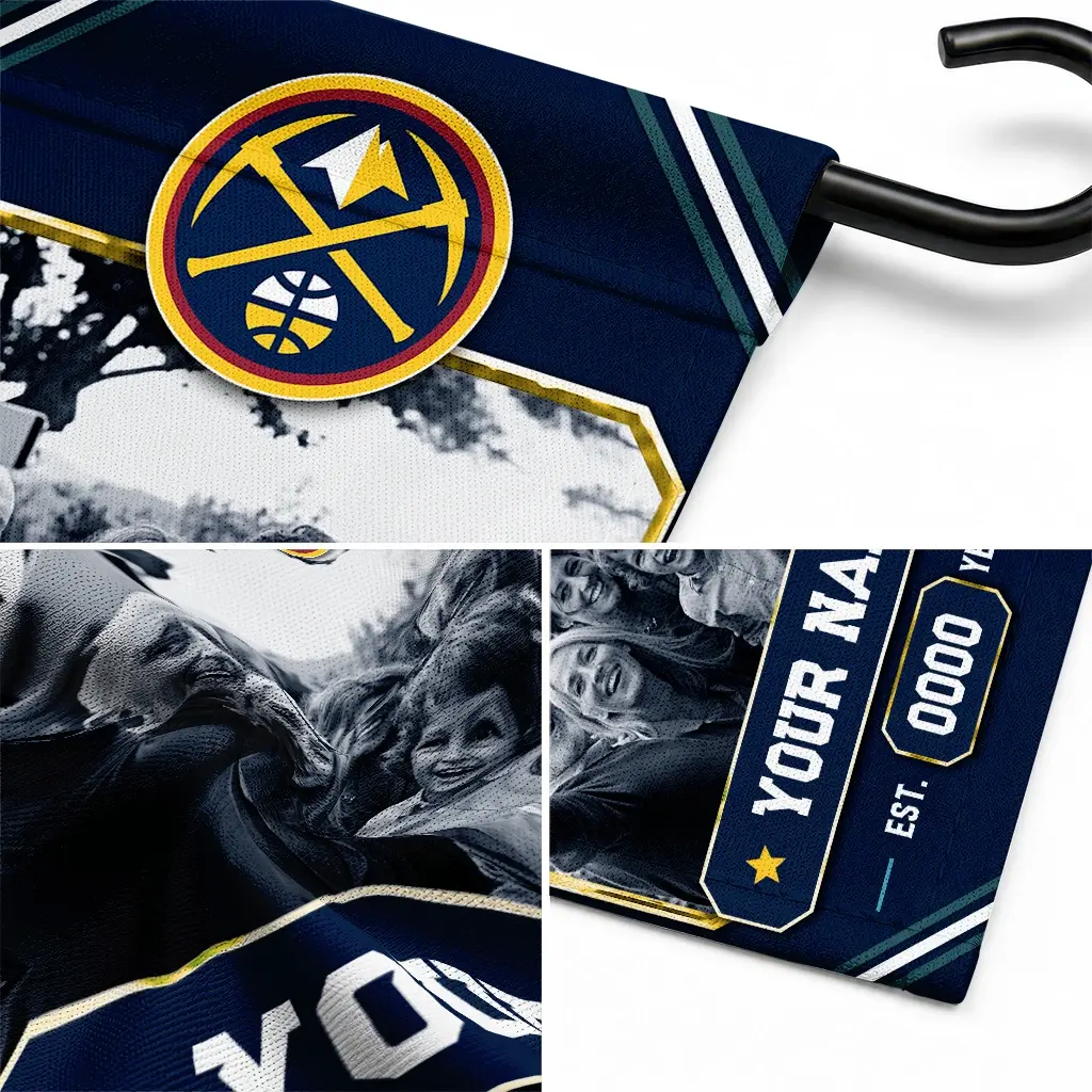 Denver Nuggets Garden Flag Customized Photo Frame Blue Latest Model Denver Nuggets Garden Flag Customized Photo Frame Blue Latest Model