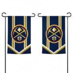 Denver Nuggets Garden Flag Personalized Chevron Stripes Blue Best Selling