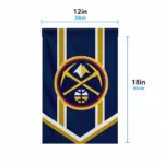 Denver Nuggets Garden Flag Personalized Chevron Stripes Blue Best Selling