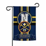 Denver Nuggets Garden Flag Personalized Circle Medallion Blue Best Selling
