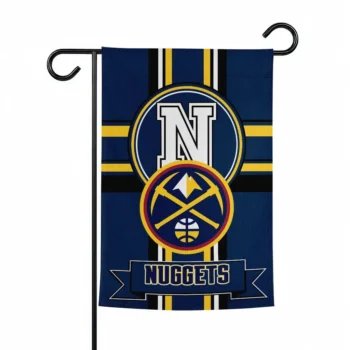 Denver Nuggets Garden Flag Personalized Circle Medallion Blue Best Selling
