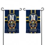 Denver Nuggets Garden Flag Personalized Circle Medallion Blue Best Selling