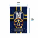 Denver Nuggets Garden Flag Personalized Circle Medallion Blue Best Selling