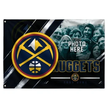 Denver Nuggets House Flag Custom Diagonal Stripes Blue Best Selling