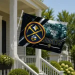 Denver Nuggets House Flag Custom Diagonal Stripes Blue Best Selling