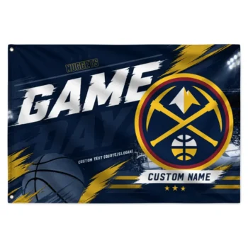 Denver Nuggets House Flag Custom Energy Brushstrokes Blue Best Selling