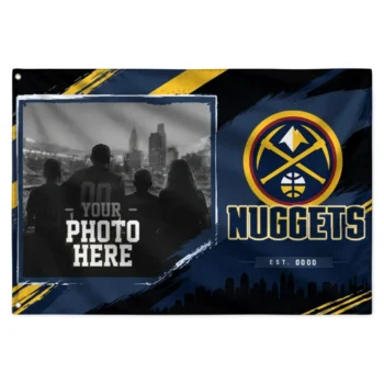 Denver Nuggets House Flag Customized Framed Photo Blue Black Best Selling