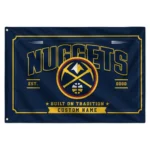 Denver Nuggets House Flag Personalized Ornate Border Blue Best Selling