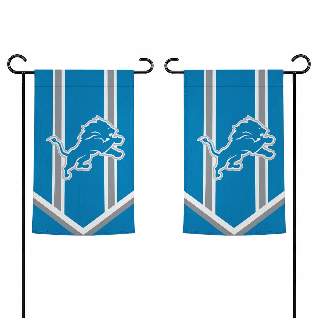 Detroit Lions Garden Flag Custom Chevron Stripes Blue Fashion Forward Detroit Lions Garden Flag Custom Chevron Stripes Blue Fashion Forward