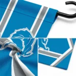 Detroit Lions Garden Flag Custom Chevron Stripes Blue Best Selling