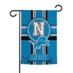 Detroit Lions Garden Flag Custom Circle Medallion Blue Best Selling