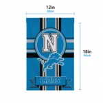 Detroit Lions Garden Flag Custom Circle Medallion Blue Best Selling