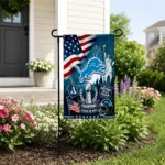detroit-lions-garden-flag-custom-icon-collage-blue-best-selling.webp